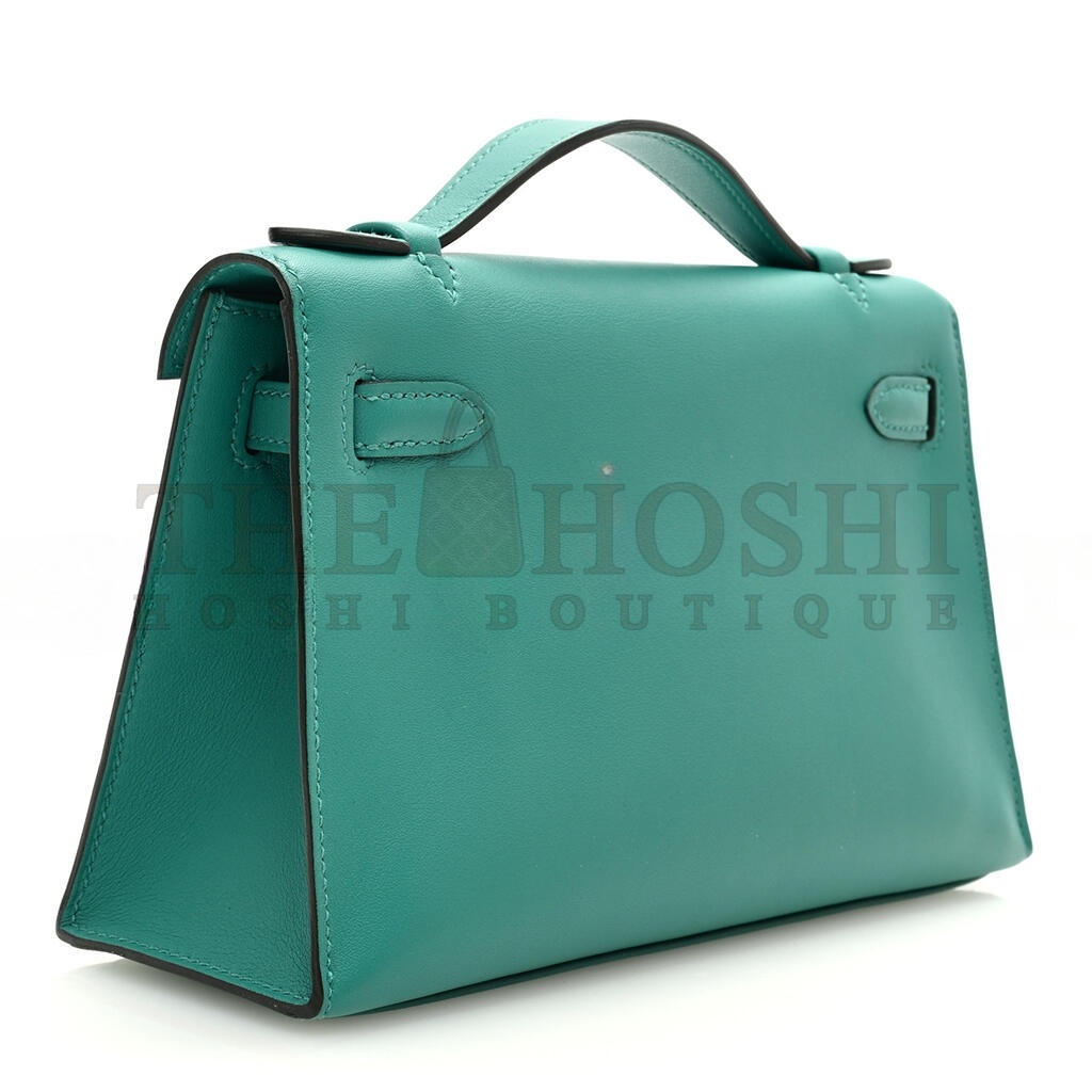 H**me5 SWIFT KELLY POCHETTE CLUTCH VERT VERONE (22*14*7cm) Master Quality